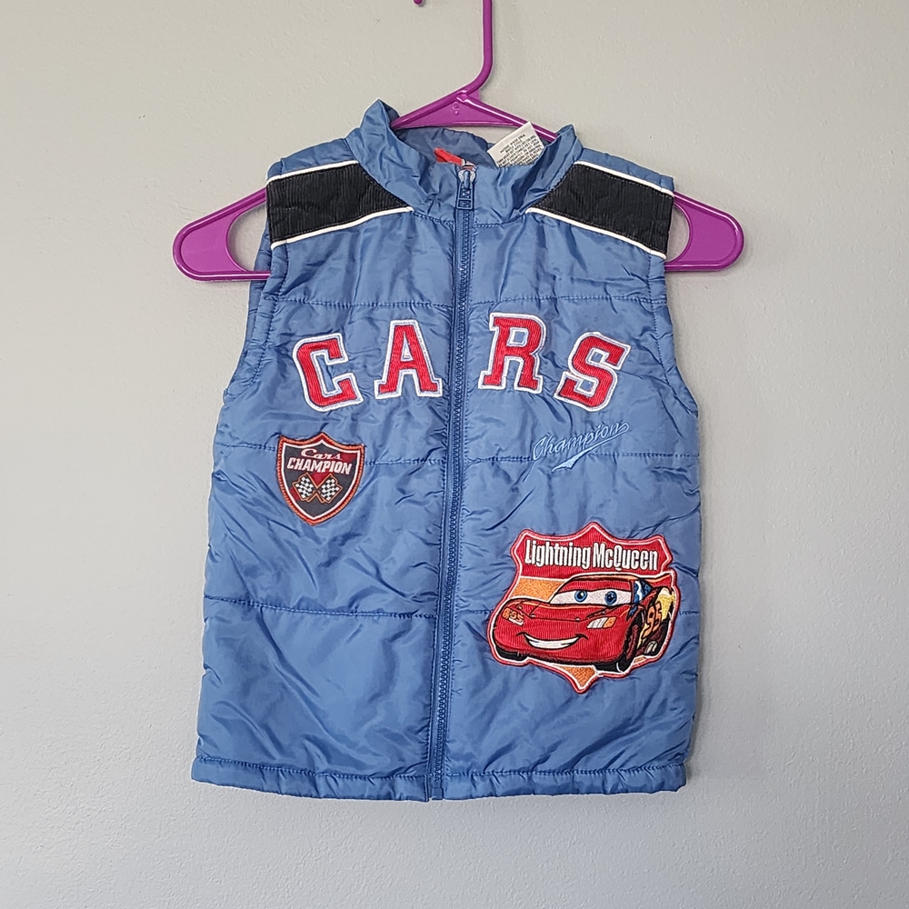 Disney Cars Blue Puffer Vest for Kids